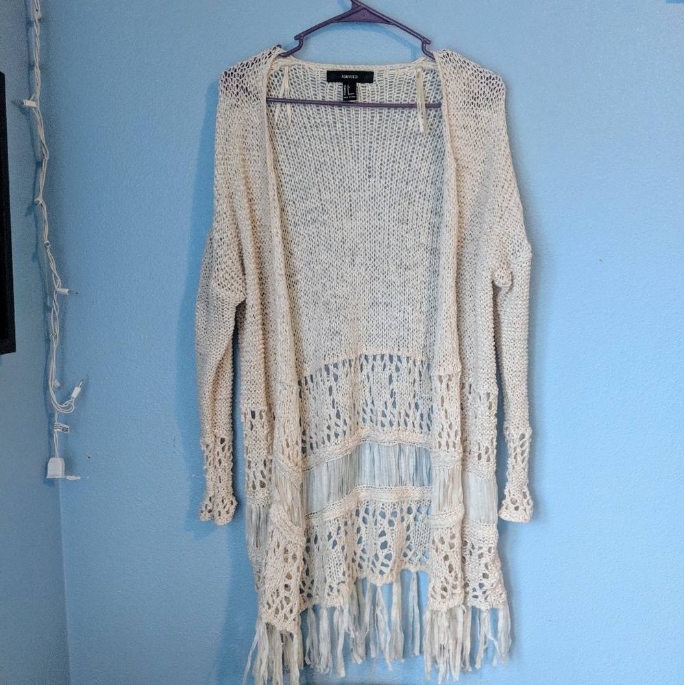 Boho cream cardigan